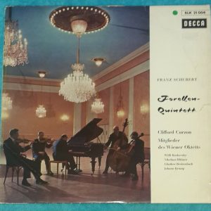 Schubert – Trout Quintet Clifford Curzon Vienna Octet Decca  BLK 21 004 LP