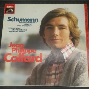 Schumann Piano Sonata , Impromptus  Jean-Philippe Collard  EMI 1 C 057-12 523 LP