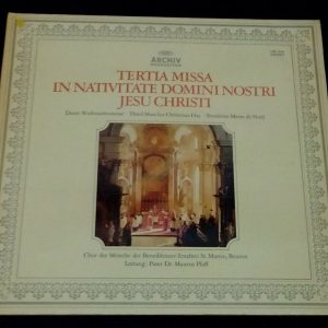 Tertia Missa In Nativitate Domini  Mauss Pfaff  Archiv 198 036 lp EX