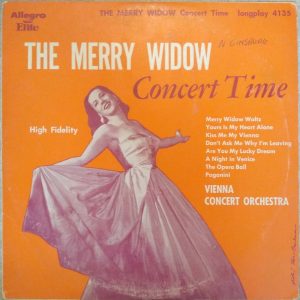 The Vienna Concert Orchestra, Edward Schmidt – The Merry Widow 10″ Allegro Elite