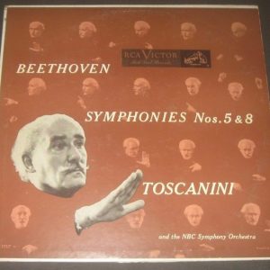 Toscanini – Beethoven Symphonies Nos. 5 & 8 RCA Victor LM-1757 lp 50’s