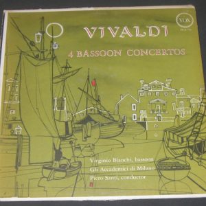 VIVALDI – 4 Bassoon Concertos Virginio Bianchi , Santi VOX PL 10.740 lp 1958