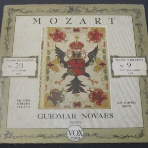 VOX PL 8430 Mozart Piano Concertos SWAROWSKY PRO MUSICA GUIOMAR NOVAES lp 1954