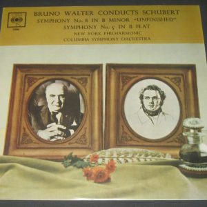 WALTER – Schubert Symphony No 8 & 5 CBS 72084 lp EX