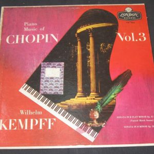 WILHELM KEMPFF – CHOPIN : SONATA No. 2 & 3 LONDON FFrr CM 9003 lp RARE