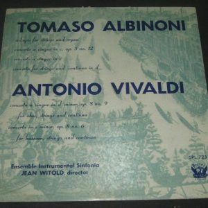 WITOLD Albinoni / Vivaldi PERIOD SPL 723 lp Lamacque / Veyron-Lacroix