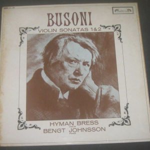 hyman bress / bengt johnsson – Busoni  Violin Sonatas L’OISEAU LYRE SOL 296 LP