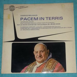milhaud  Pacem In Terris Maurice de Abravanel Amadeo AVR 66002 LP