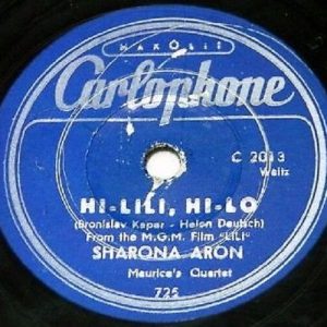 78 rpm ISRAEL SHARONA ARON – LILI ost jewish cinema MGM