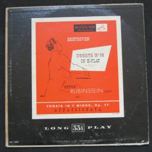 ARTUR RUBINSTEIN / BEETHOVEN Piano Sonatas RCA LM 1071 lp