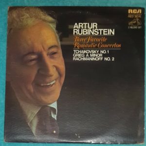 Artur Rubinstein – Tschaikowsky Rachmaninoff Grieg ‎- Romantic Concertos 2 LP EX