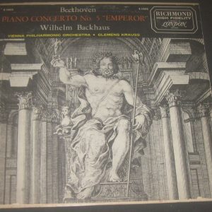 BEETHOVEN Piano Concerto No. 5 Emperor BACKHAUS KRAUSS Richmond B 19072 LP EX