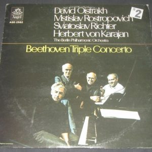 BEETHOVEN Triple Concerto Rostropovich Richter Oistrach Karajan ASD 2582 lp