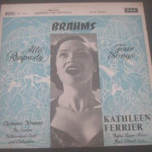 BRAHMS Rhapsody 4 Songs Ferrier Spurr Gilbert Krauss PAX IST 537 LP EX