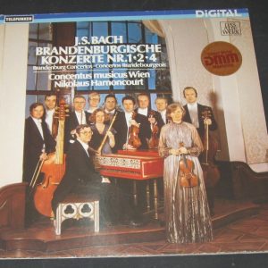 Bach Brandenburg Concertos Nos. 1 , 2 , 4  Harnoncourt Telefunken Digital lp