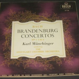 Bach Brandenburg Concertos Nos. 1, 3 & 6   M?nchinger  Decca LXT 5198 LP