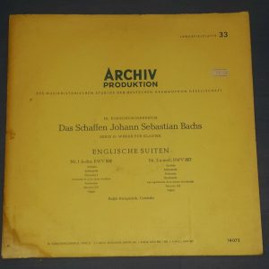 Bach – Englische Suiten Ralph Kirkpatrick Archiv APM 14072 LP 1963