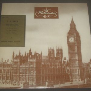 Bach French Suites No. 1-3 Valenti harpsichord WESTMINSTER SWN 18157 LP