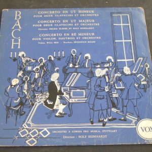 Bach Harpsichord Concertos Elsner / Reinhardt / Will Beh / Milde VOX PL 9580 lp