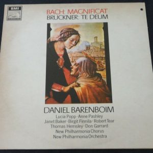 Bach Magnificat / Bruckner Te Deum Barenboim HMV Angel ASD 2533 lp ex