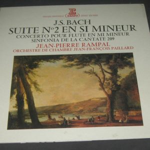 Bach – Suite No 2 flute & Sinfonia Concerto Rampal Paillard ERATO STU 70693 lp
