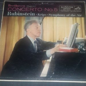 Beethoven Concerto No. 5 Emperor Rubinstein , Krips . RCA LM 2124 lp 1957