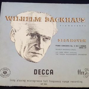 Beethoven – Piano Concerto No. 3 Backhaus Bohm Decca LXT 2553 ED1 LP 50’s