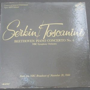 Beethoven Piano Concerto No. 4 Serkin / Toscanini RCA LM 2797 lp 1965