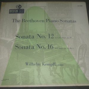 Beethoven Piano Sonatas # 12 & 16 Kempff DECCA GOLD LABEL DL 9589 LP