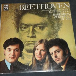 Beethoven Piano Trios Barenboim Zukerman Du Pré EMI HMV ASD 2571 lp EX
