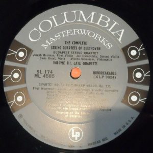 Beethoven ‎- Quartet No. 14  Columbia ML 4585 6 Eye lp EX