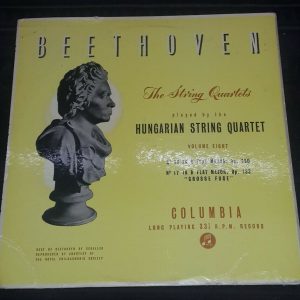 Beethoven Quartets Vol. 8 Hungarian string Quartet COLUMBIA 33CX 1405  LP