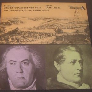 Beethoven Quintet for Piano Wind  Spohr Octet Panhoffer / Vienna Octet Decca lp