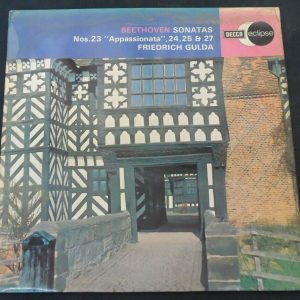 Beethoven Sonatas  Piano – Friedrich Gulda  Decca ECS 721 lp 1974