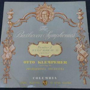 Beethoven ‎- Symphony No. 3 Eroica Klemperer Columbia ‎ 33CX 1710 lp ex