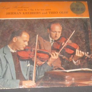 Boccherini DUO No. 1 Op. 5 For 2 Violins Krebbers / Olof  Telefunken 7″ LP RARE