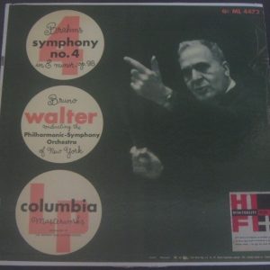 Brahms Symphony No. 4 Bruno Walter Columbia 6 Eye ML 4472 LP
