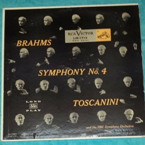 Brahms Symphony No. 4 Toscannini RCA Victor Red Seal LM 1713 LP 50’s EX