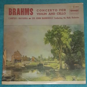 Brahms ‎– Violin And cello Concerto Navarra Barbirolli Campoli GSGC 14009 LP EX