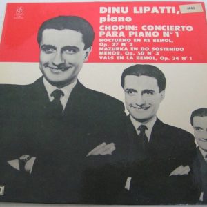 CHOPIN – Concerto for Piano No. 1 DINU LIPATTI LP EMI 4640 1972 classical rare