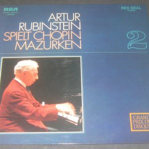 CHOPIN – MAZURKAS No. 18-33 ARTUR RUBINSTEIN – PIANO RCA 26026 LP EX