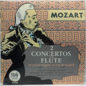 Camillo Wanausek / Pro Musica / SWAROWSKY Mozart – Two Concertos for Flute VOX