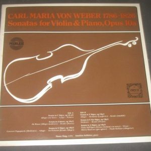 Carl Maria von Weber Sonatas For Violin & Piano Schlicker / Haag ORYX 1834 LP EX