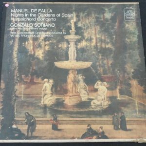 De Falla Nights In Gardens Harpsichord Concerto De Burgos Soriano Angel 36131 LP