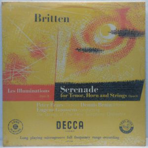 Decca LXT 2941 BRITTEN  LES ILLUMINATIONS LP Peter Pears / Dennis Brain GOOSSENS