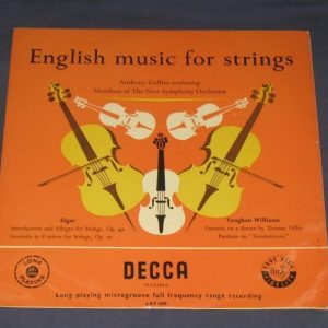 ENGLISH MUSIC FOR STRINGS ELGAR COLLIN Decca LXT 2699