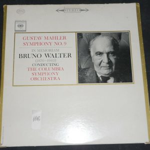 Gustav Mahler ‎- Symphony No. 9 Bruno Walter Columbia M2S 676 2 Eye 2 lp 1962