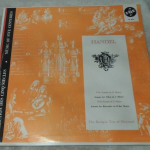 Handel Trio Sonatas  The Baroque Trio Of Montreal ‎  VOX DL 930 1962 lp EX