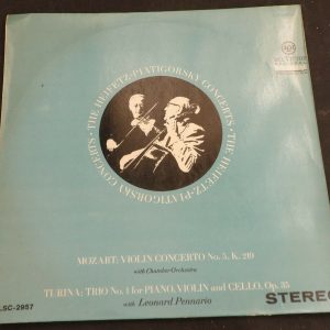 Heifetz Piatigorsky Mozart Violin Concerto Turina Trio RCA LSC-2957 ED1 lp ex