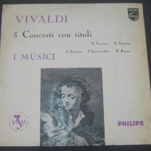 I Musici VIVALDI  – 5 violin concertos PHILIPS A 00476 L Maroon ‘Minigroove’ lp